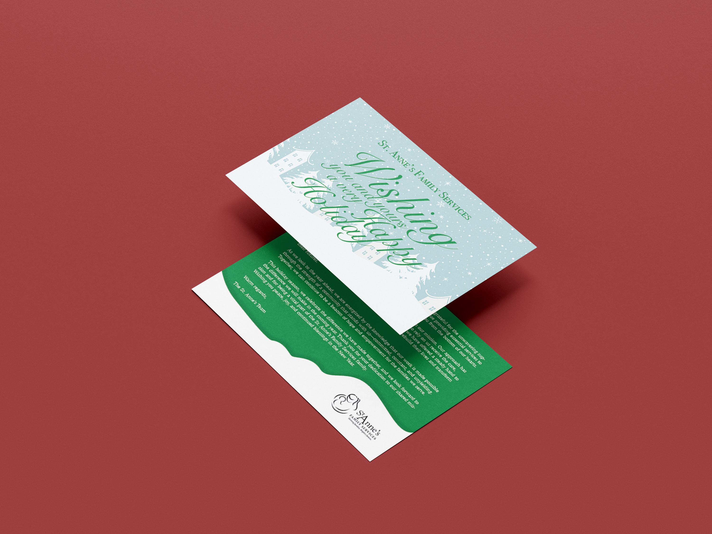 St. Anne's Family Services Holiday Letter and Card image